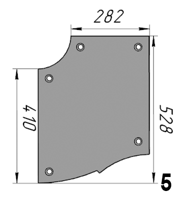 Р-508 (JB2000M.3-5; 2100799044; 5543) Торцевой бронелист нижний левый NFLG
